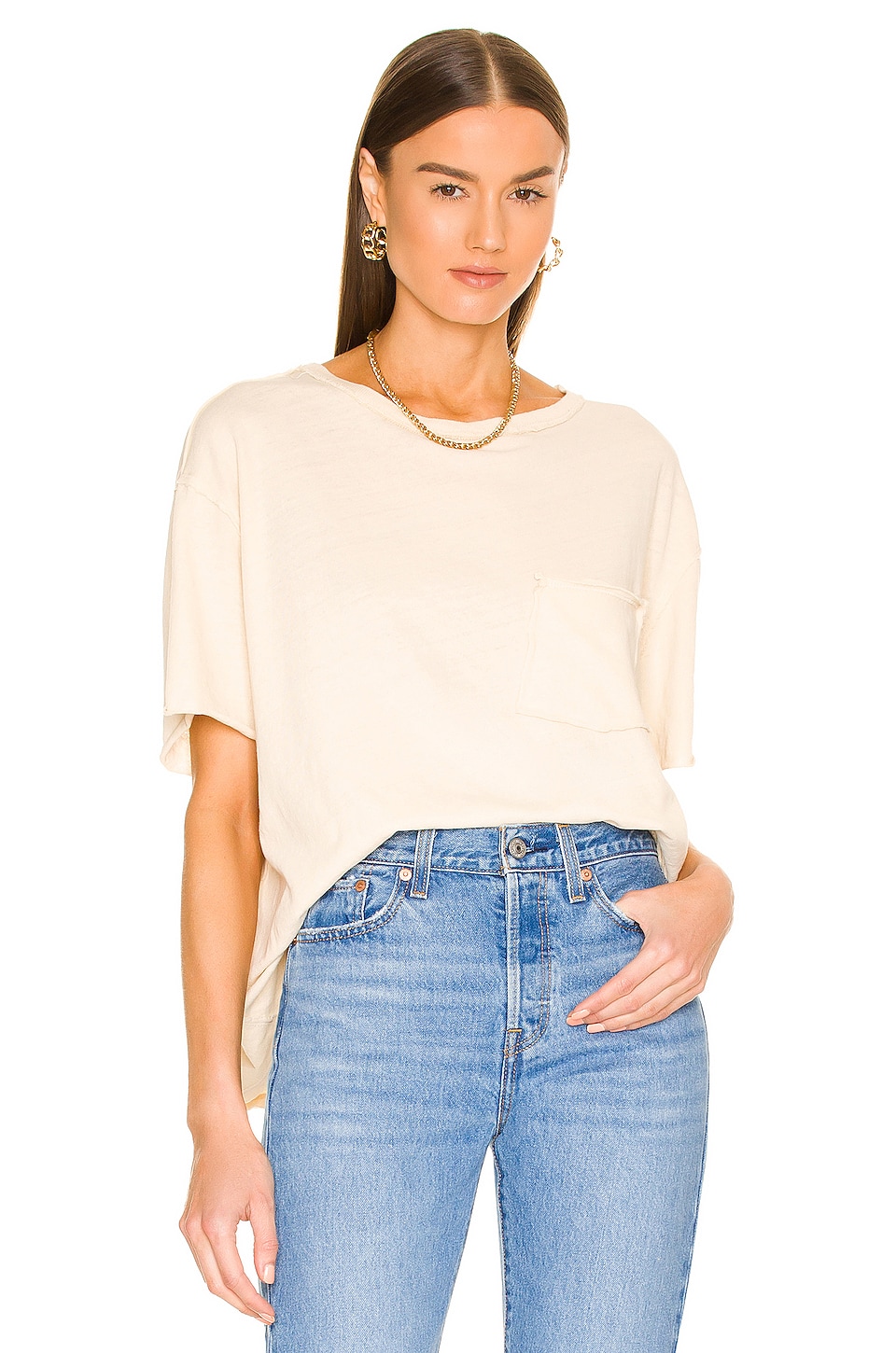 Free People x We The Free Pocket Tee in Stone | REVOLVE