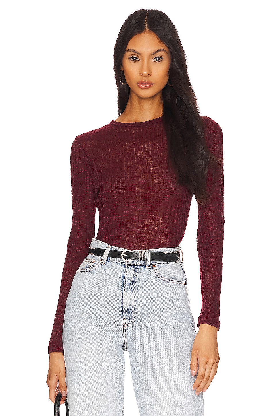 Free People Aura Layering Top in Wine | REVOLVE