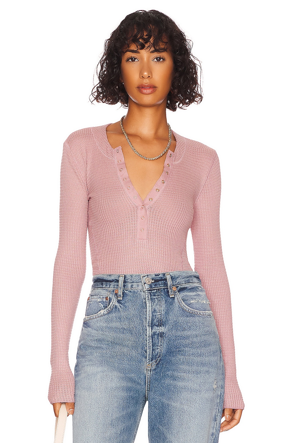 Image 1 of One of The Girls Henley in Mauve Swoon