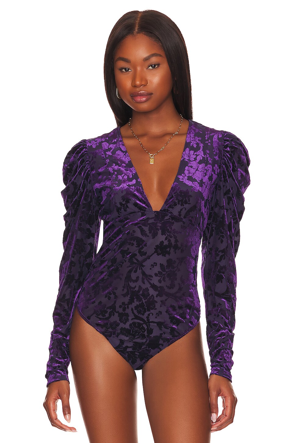 Free People Magic Hour Bodysuit in Deep Sea Combo