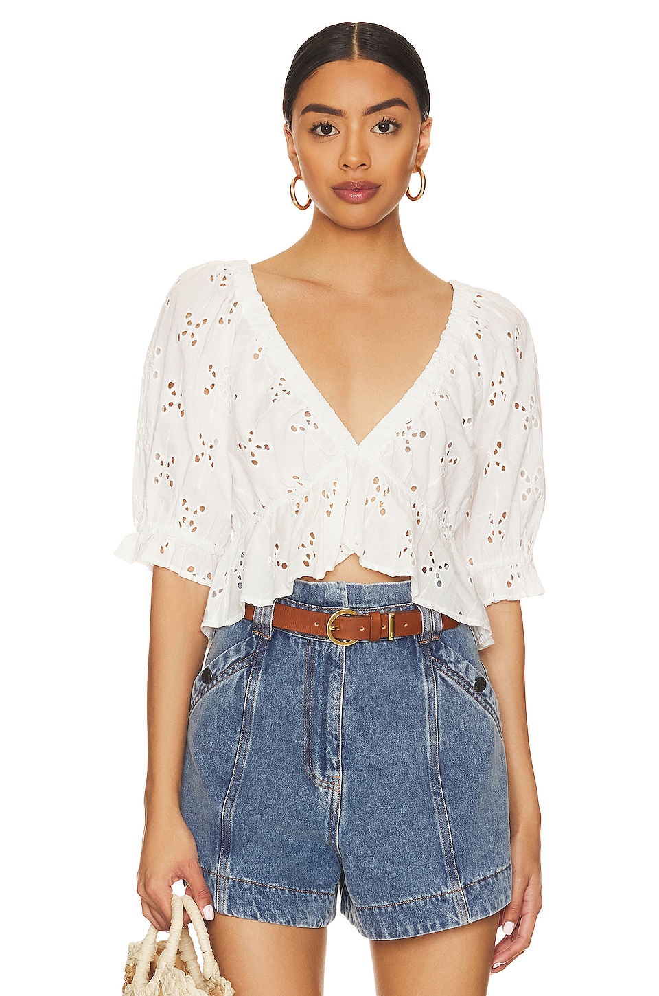 Free People Gardenia Top in Optic White | REVOLVE