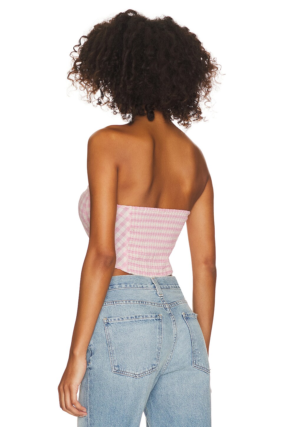 Free People Leilani Tube Top in Pink Gingham | REVOLVE