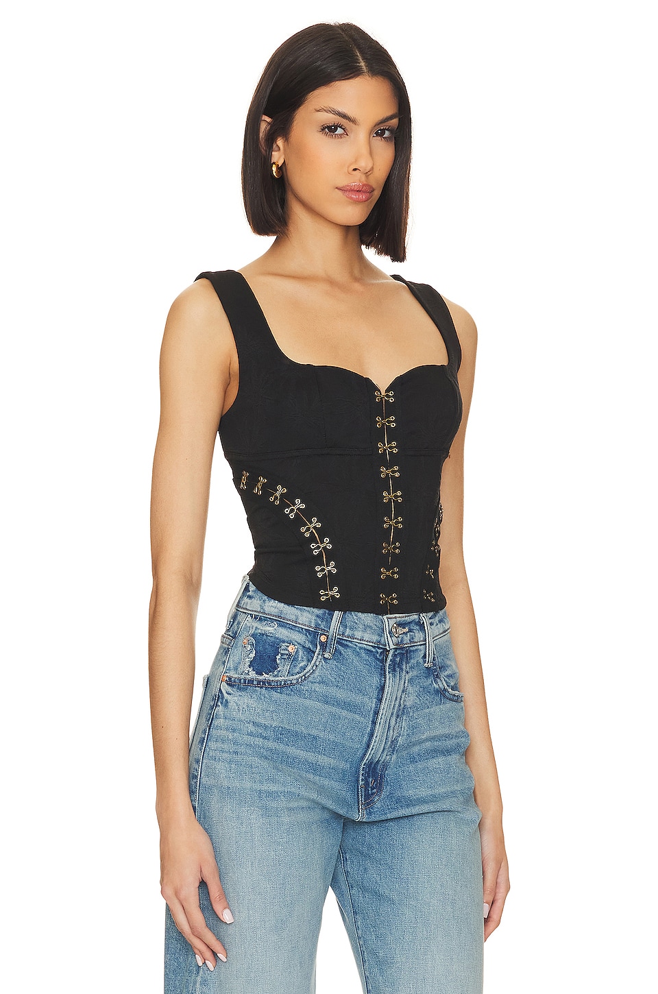 Free People x REVOLVE Don't Look Back Top en Black
