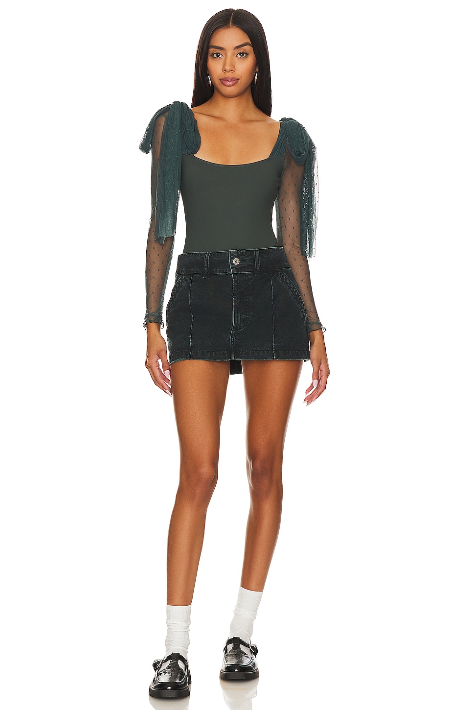 x Intimately FP Tongue Tied Bodysuit In Green Gables
