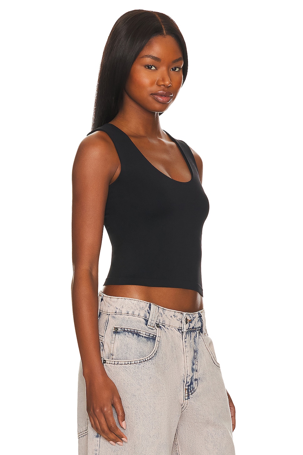 Free People x Intimately FP Clean Lines Muscle Cami In Black thumbnail