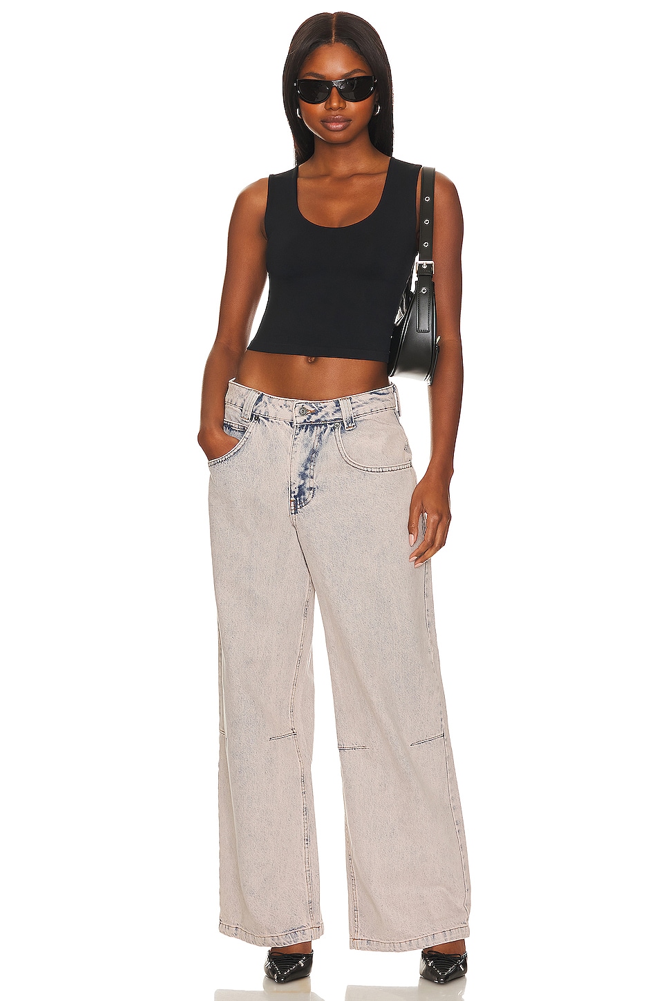 Free People x Intimately FP Clean Lines Muscle Cami In Black thumbnail