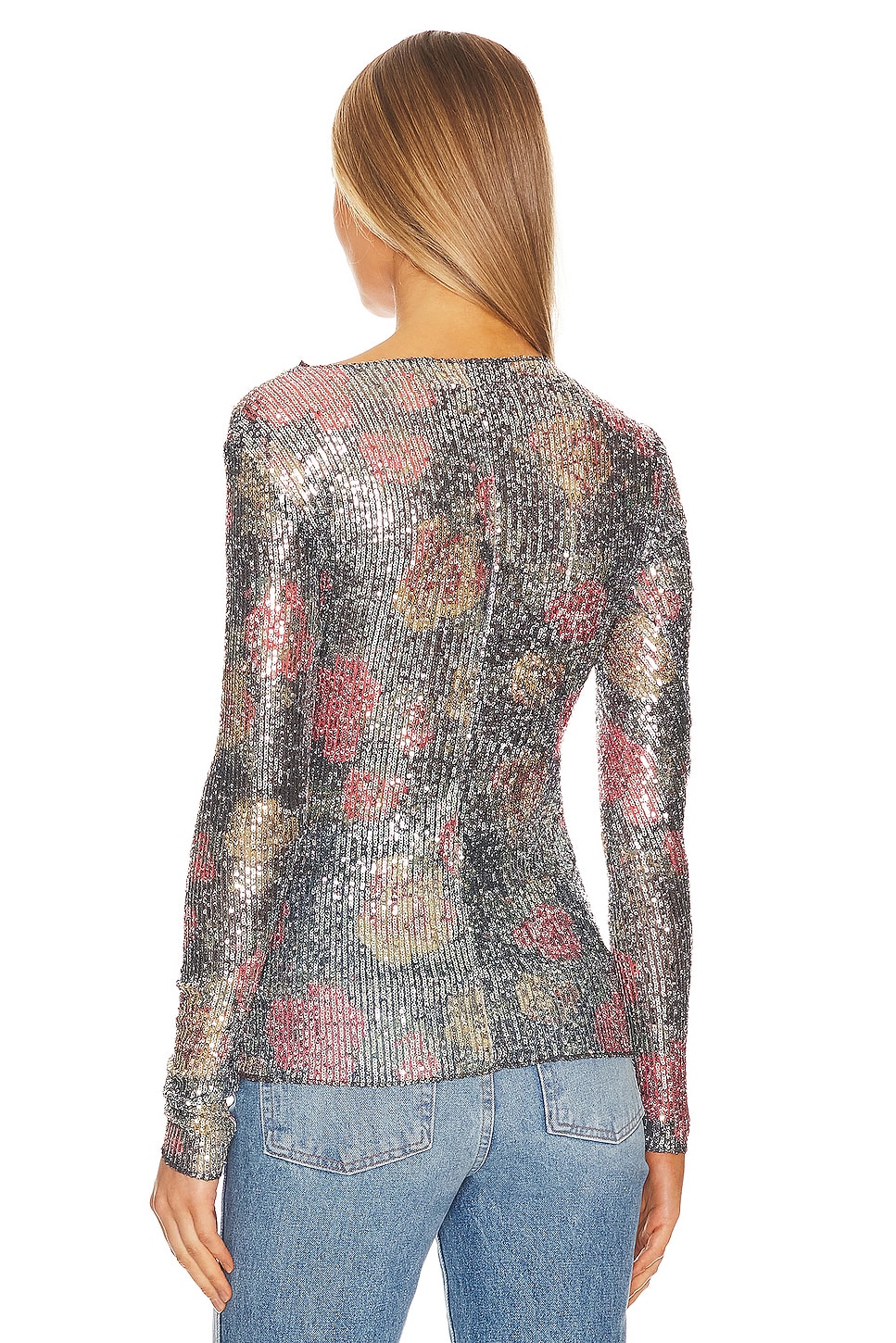 Free People x Intimately FP Printed Gold Rush Long Sleeve In Midnight Combo thumbnail