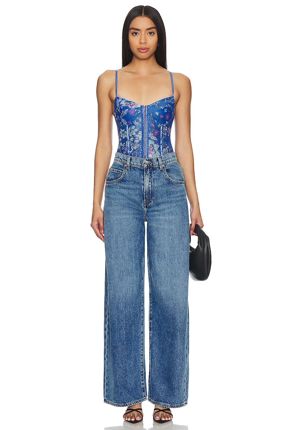 Free People x Intimately FP Printed Night Rhythm Bodysuit In 