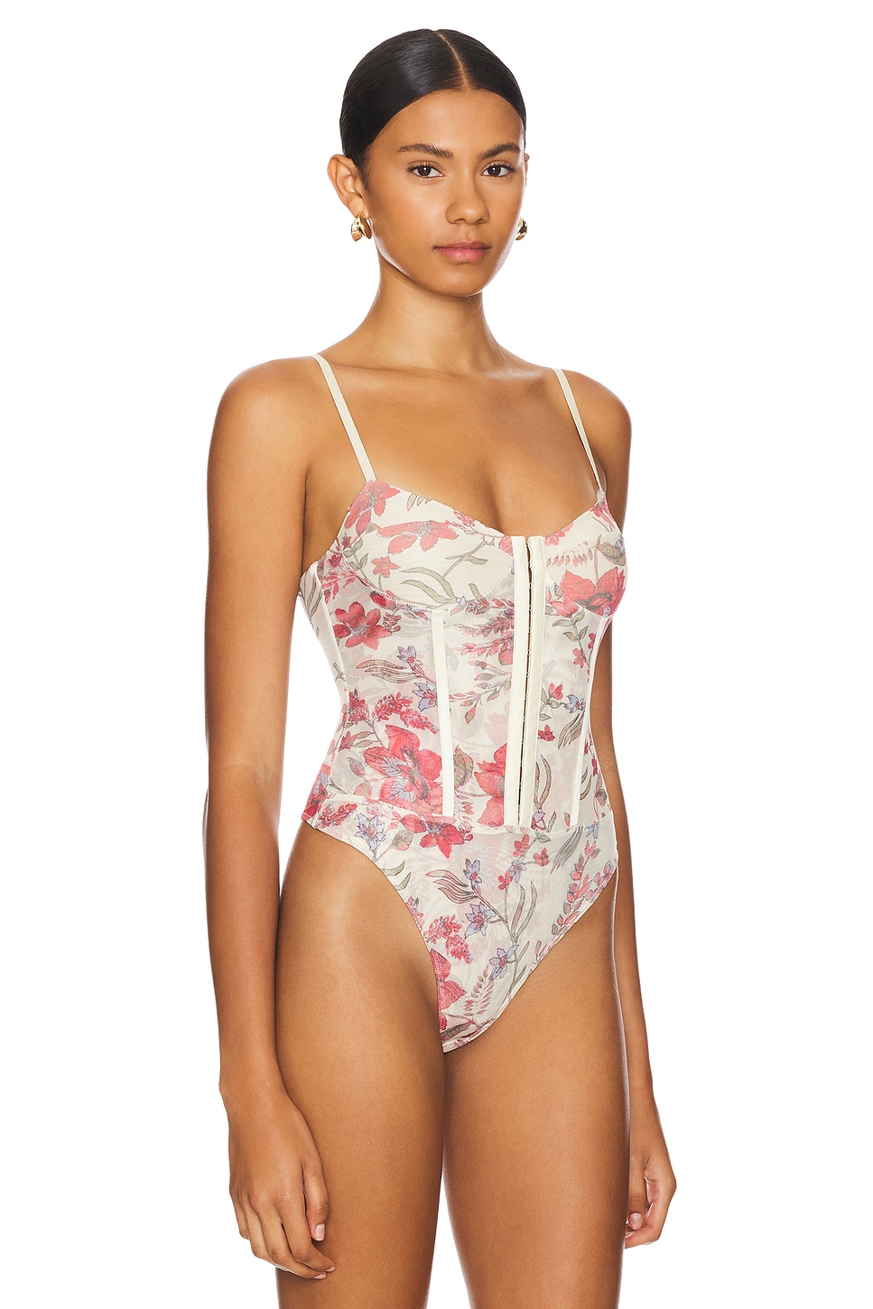 Free People X Intimately FP Printed Night Rhythm Bodysuit thumbnail