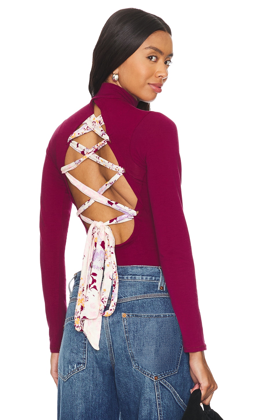 (取寄) フリーピープル レディース ストラップ イン ザ バック ボディスーツ Free People women Straps In The Back Bodysuit Wine Straps In The Back Bodysuit | Free People
