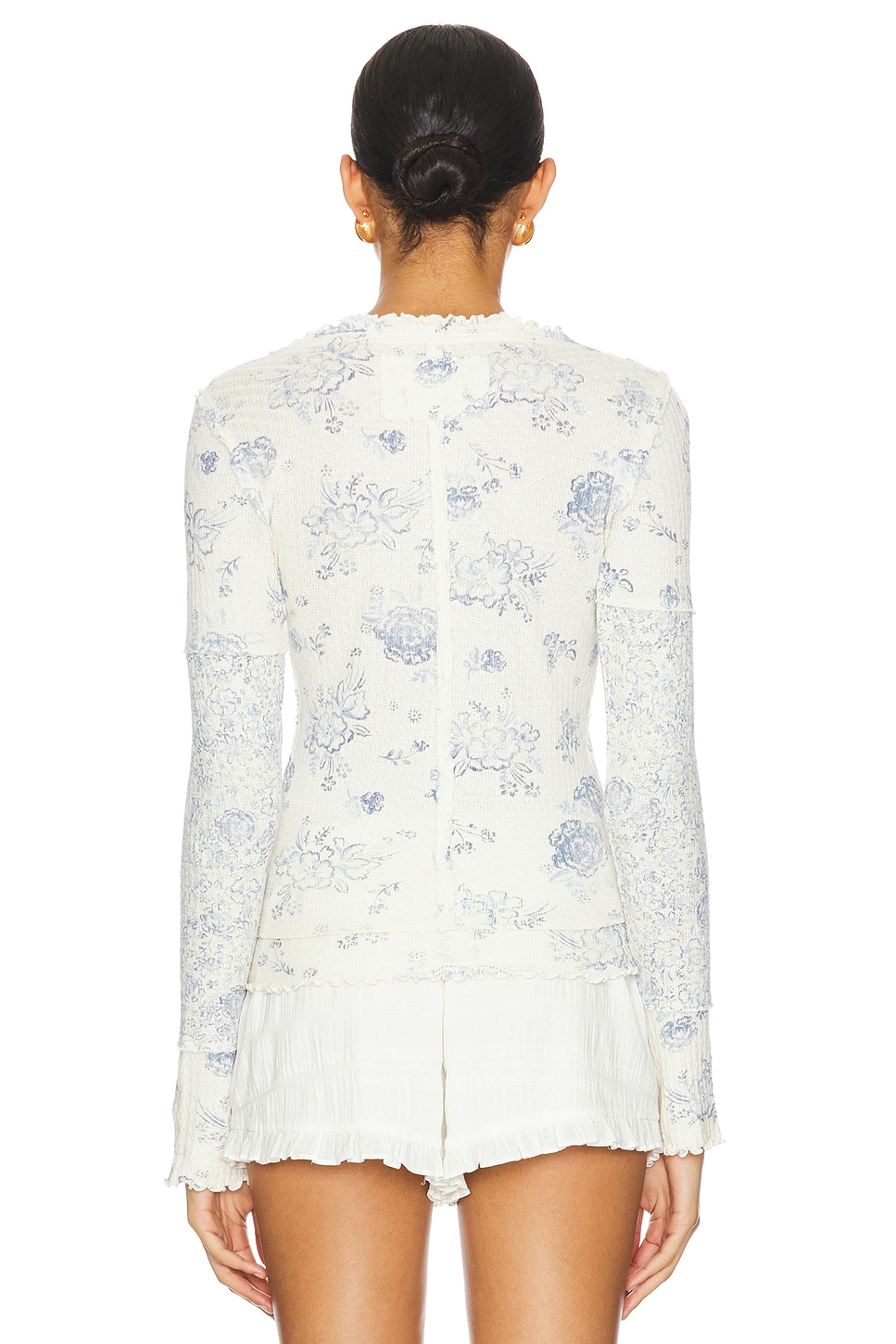 Free People x We The Free Clover Printed Thermal Top