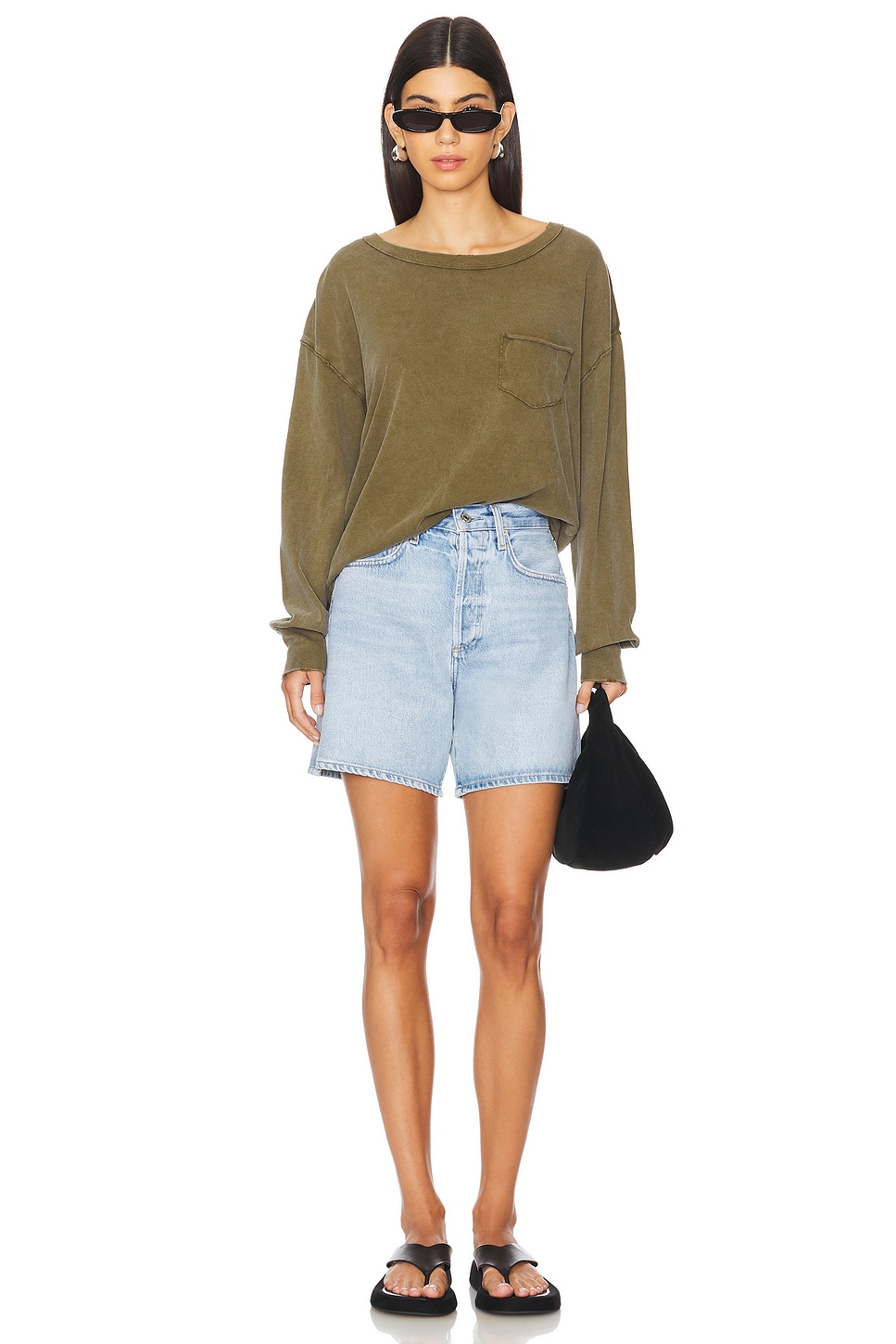 Free People x We The Free Fade Into You Tee in Military Olive | REVOLVE