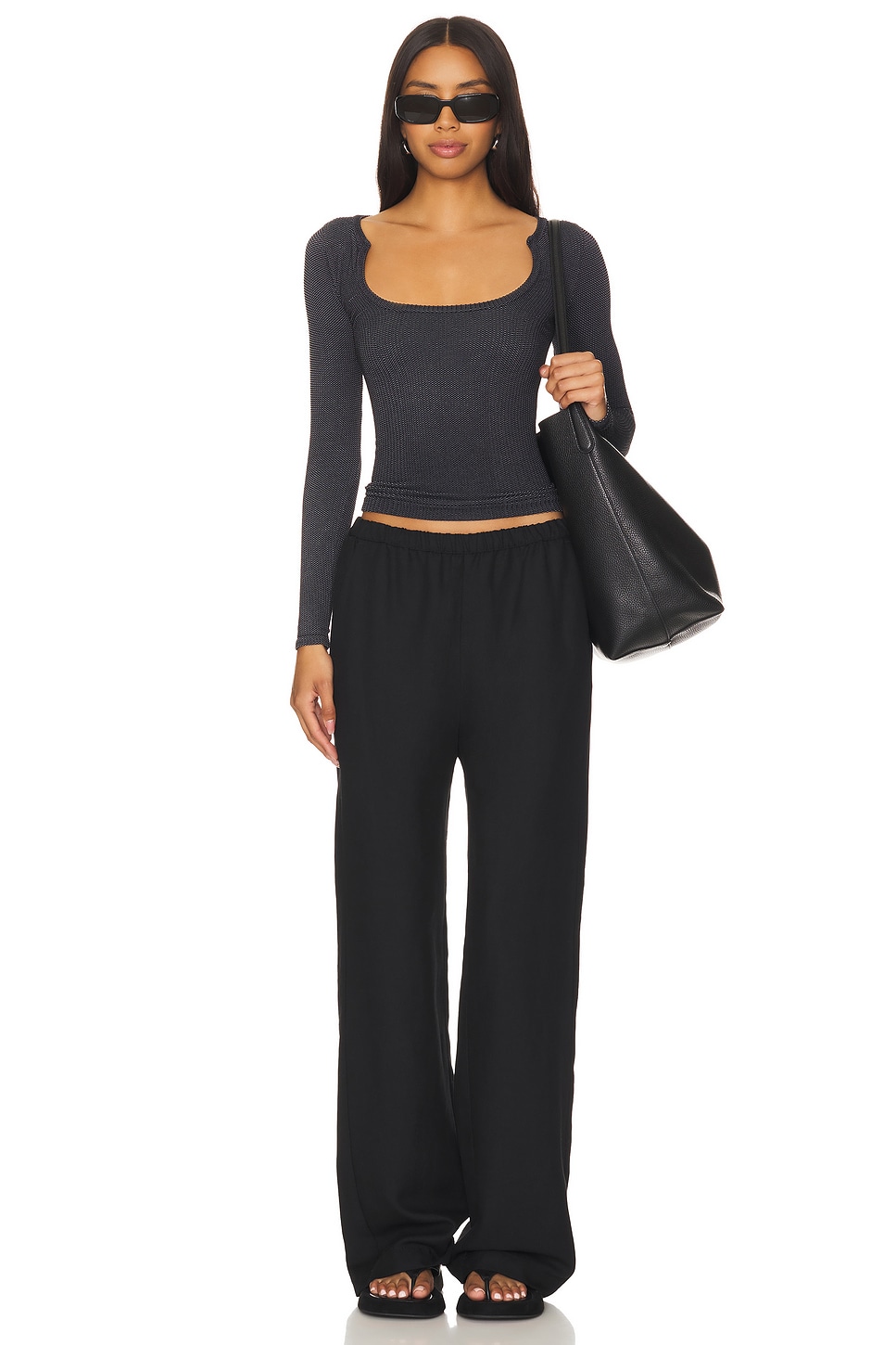 フリーピープル Free People Clean Slate Smls Layering レディース シャツ トップス Black Free People x Intimately FP Clean Slate Seamless Layering