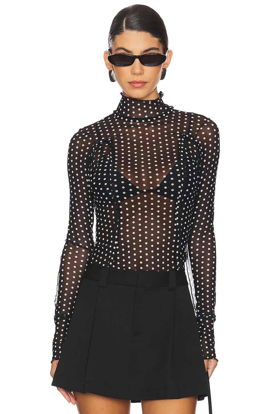 フリーピープル Free People Charlie Printed Mesh Top レディース シャツ トップス Luna Dot Free People Charlie Printed Mesh Top in Luna Dot | REVOLVE