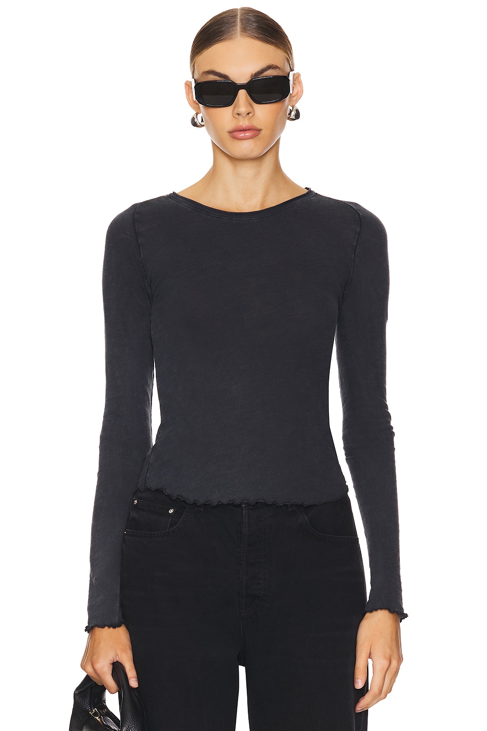 フリーピープル Free People Women's  Be My Baby Long Sleeve レディース シャツ トップス Black Free People FREE PEOPLE BE MY BABY ロングスリーブ - Black