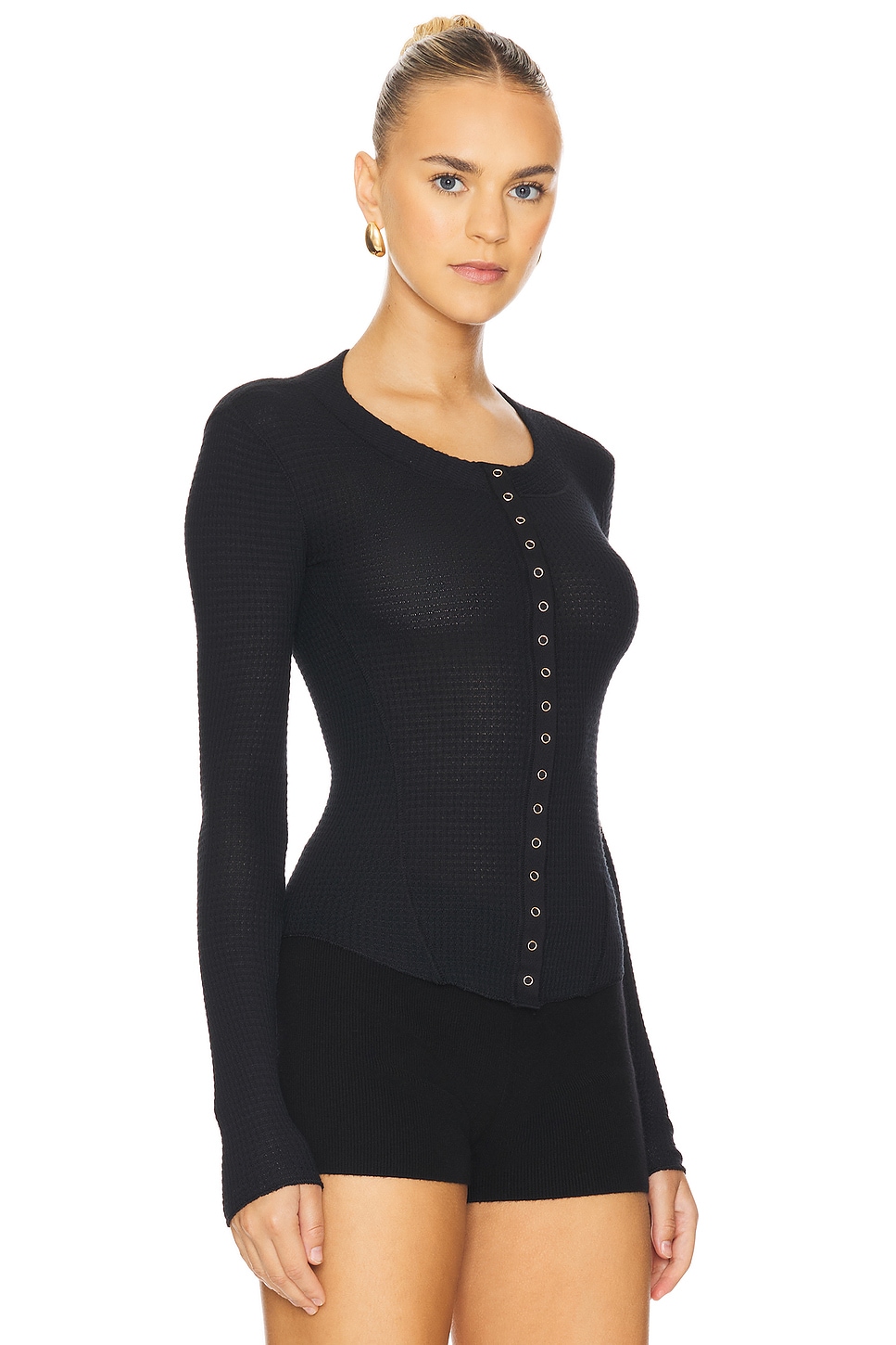 Free People x Intimately FP Going Places Cardi In Black thumbnail