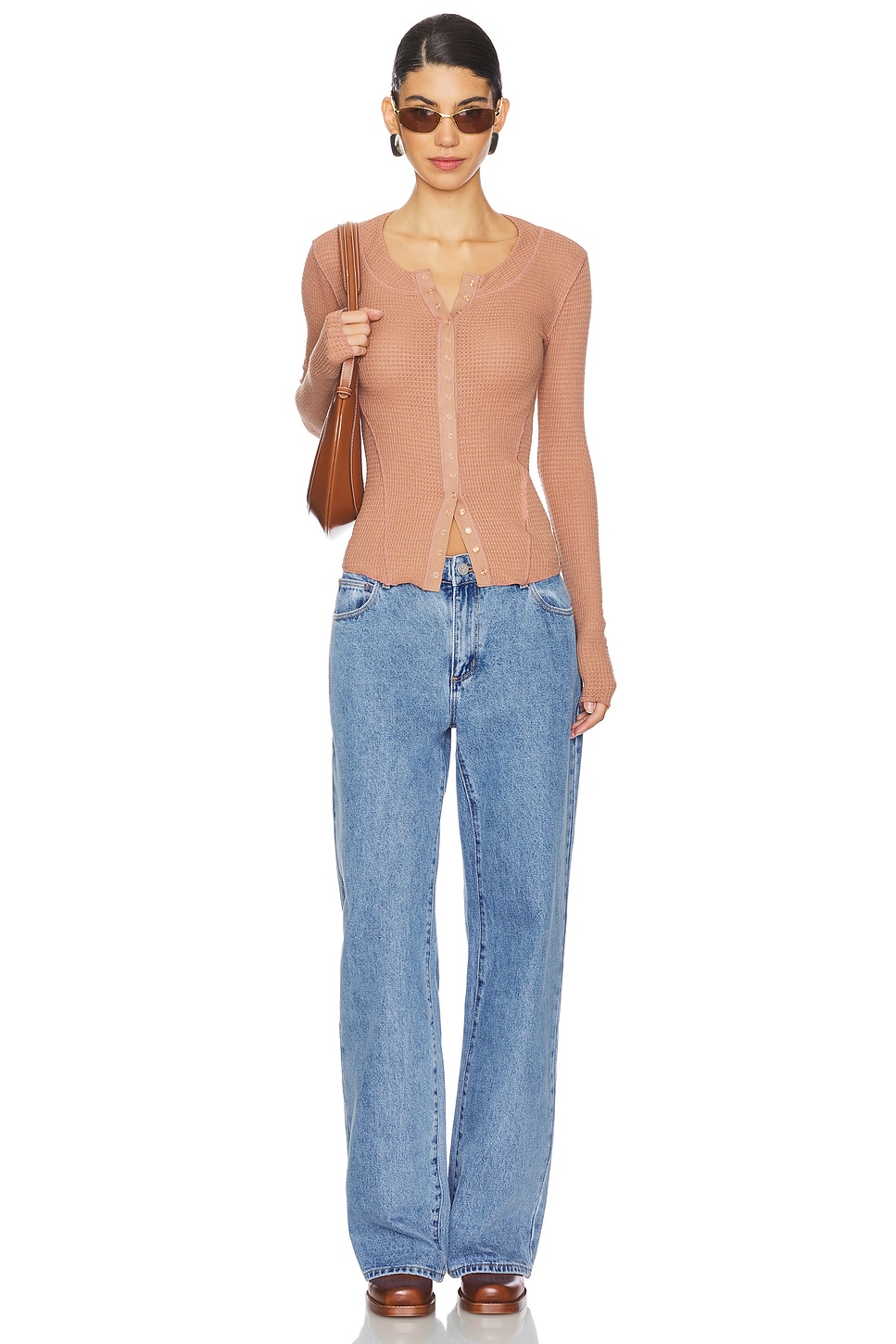 Free People x Intimately FP Going Places Cardi In Cafe Latte