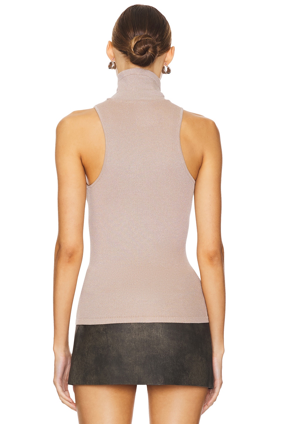 x Intimately FP Always Ready Seamless Turtleneck Top In Mocha Meringue