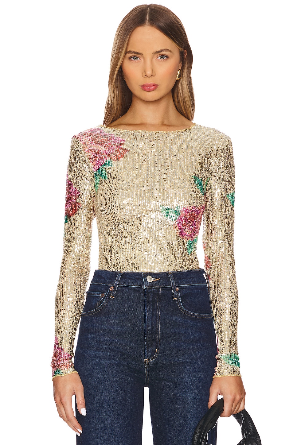 Free People x Intimately FP Printed Gold Rush Long Sleeve