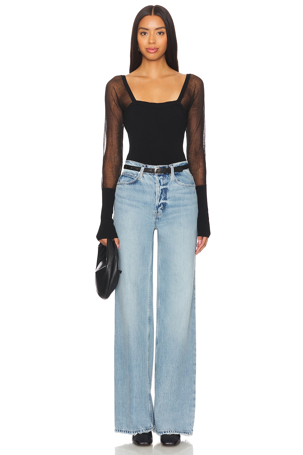 フリーピープル Free People Night After Night Long Sleeve レディース シャツ トップス Black Free People x Intimately FP Night After Night Long Sleeve in