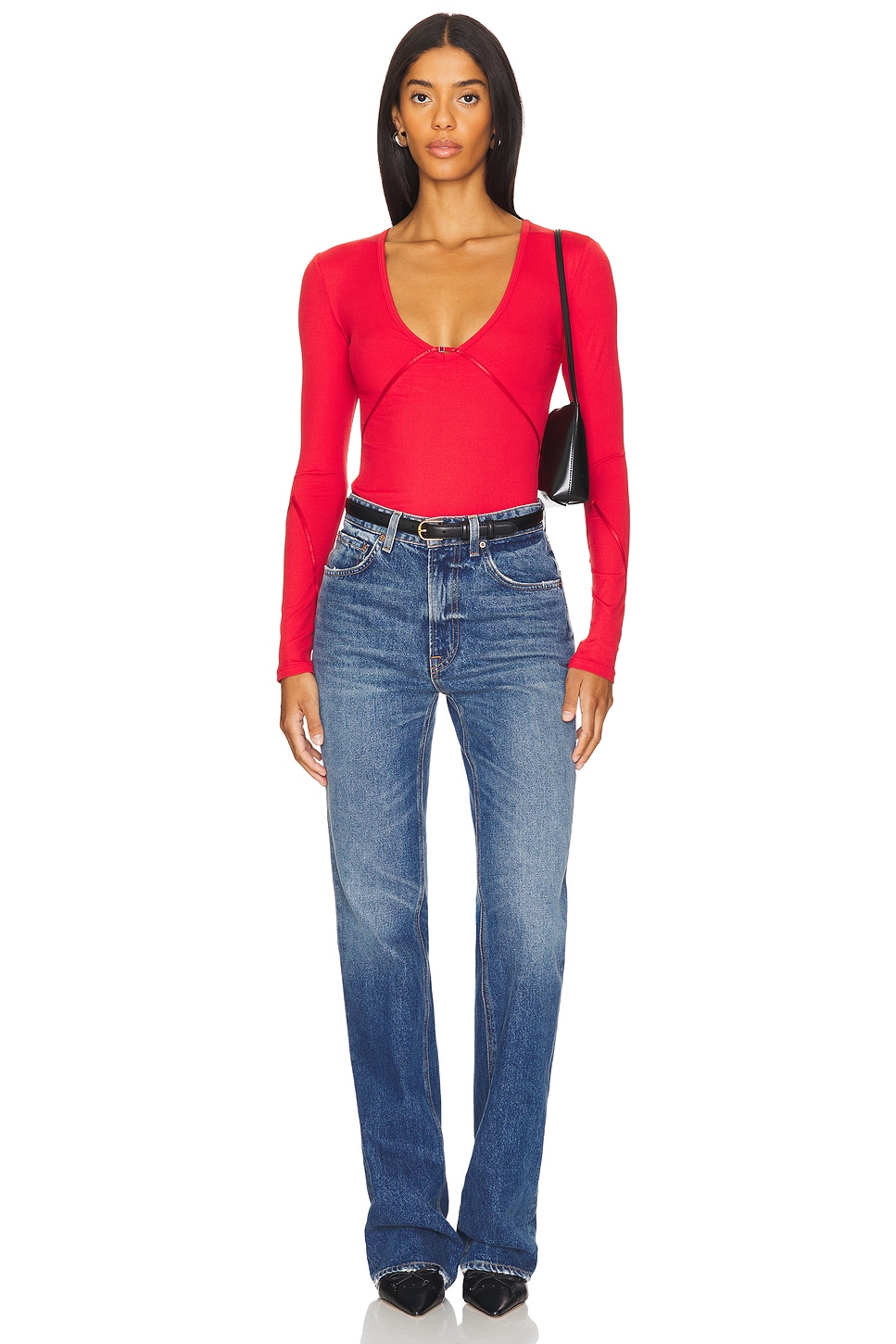 (取寄) フリーピープル レディース ビクトリア バンジ ボディスーツ Free People women Victoria Plunge Bodysuit Garnet Rose Free People Victoria Plunge Bodysuit Black LG (Women's 12