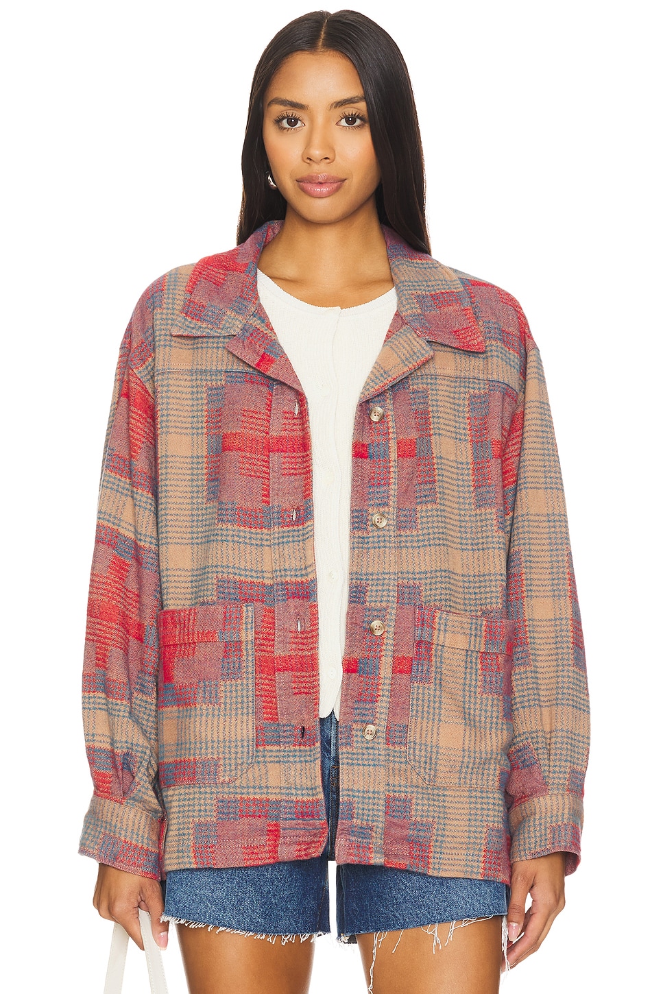 New We the Free x Free People Plaid deals Flannel Jacket sz Small