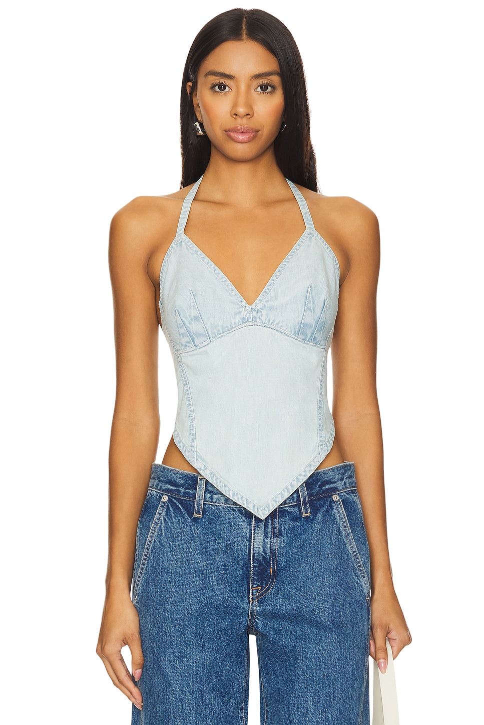 Free People x REVOLVE Aurora Denim Halter