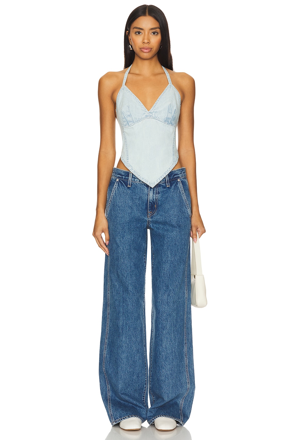 Free People x REVOLVE Aurora Denim Halter