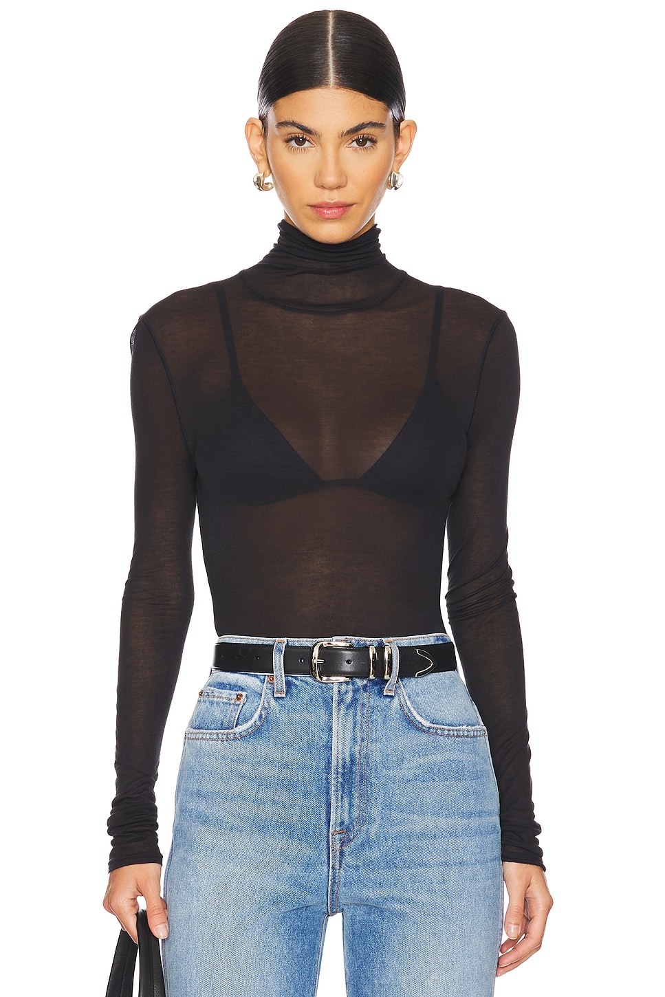 Free People x Intimately FP On Air Turtleneck Top in Black