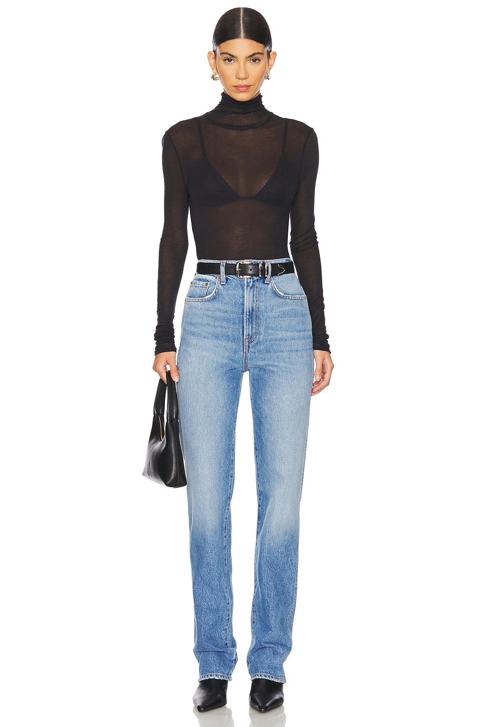 Free People x Intimately FP On Air Turtleneck Top in Black