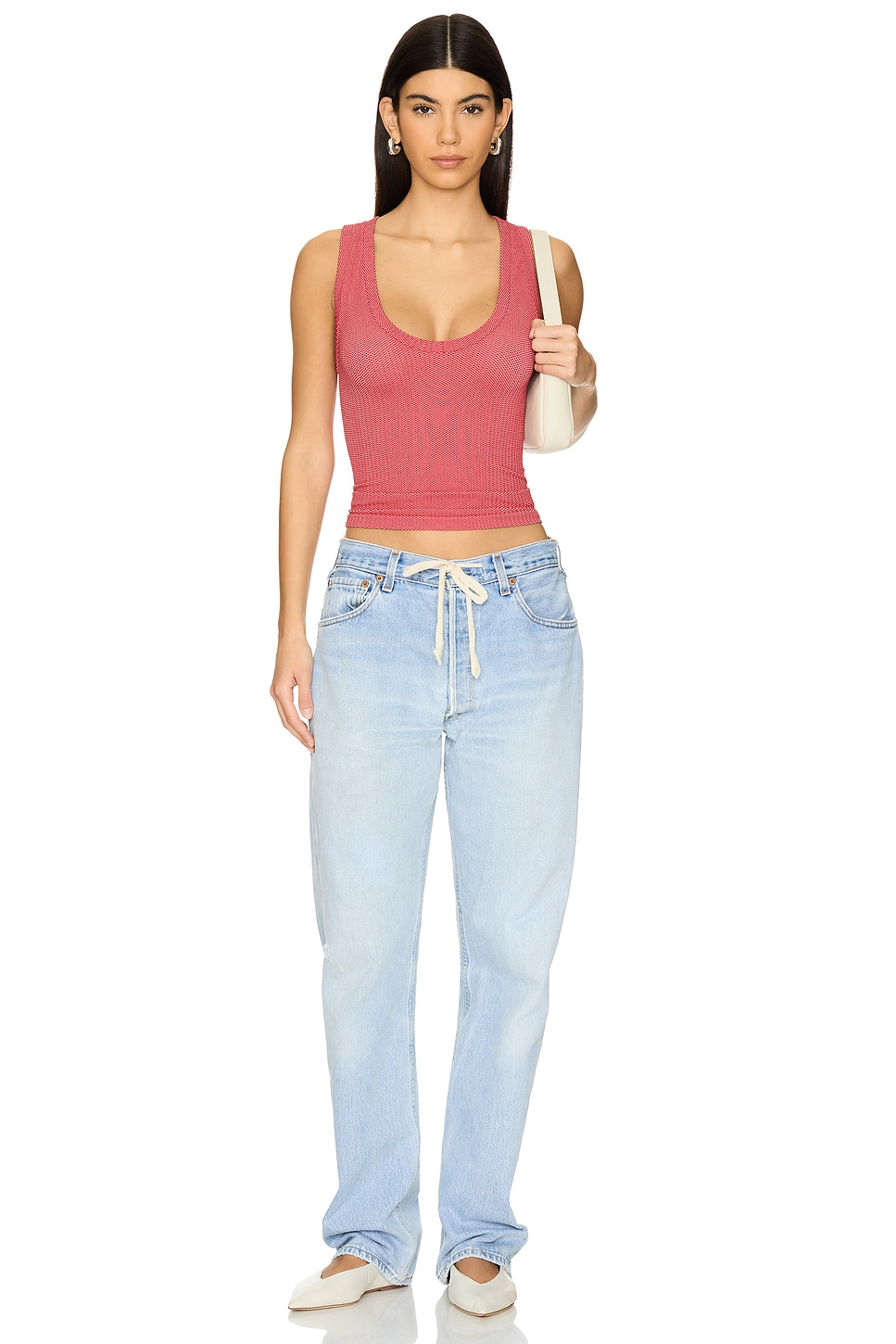 Free People x Intimately FP Clean Slate Tank in Red Dahlia