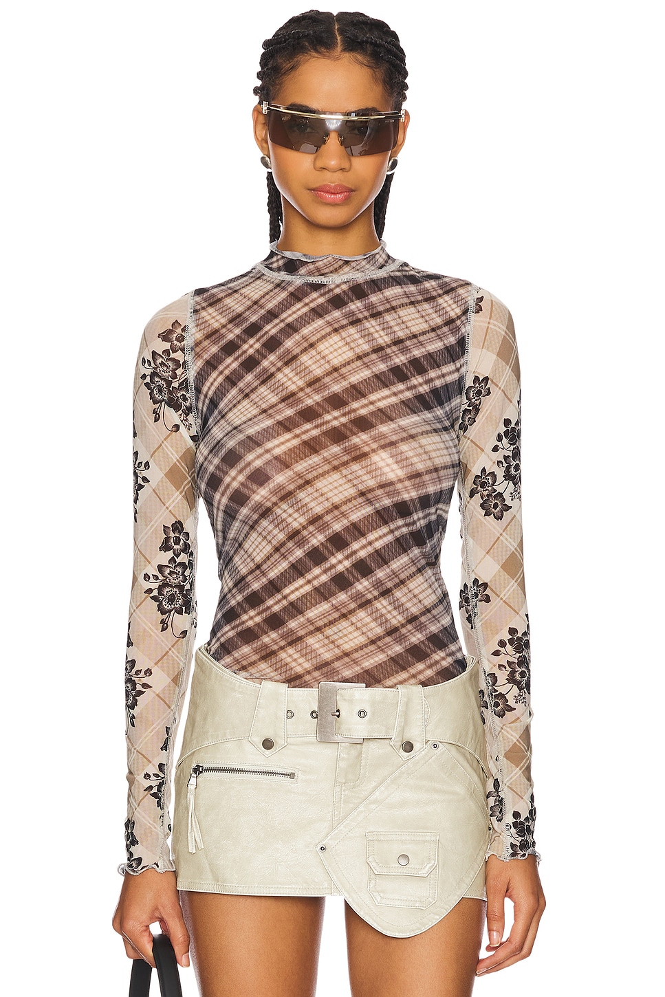 x REVOLVE Chloe Printed Mesh Top