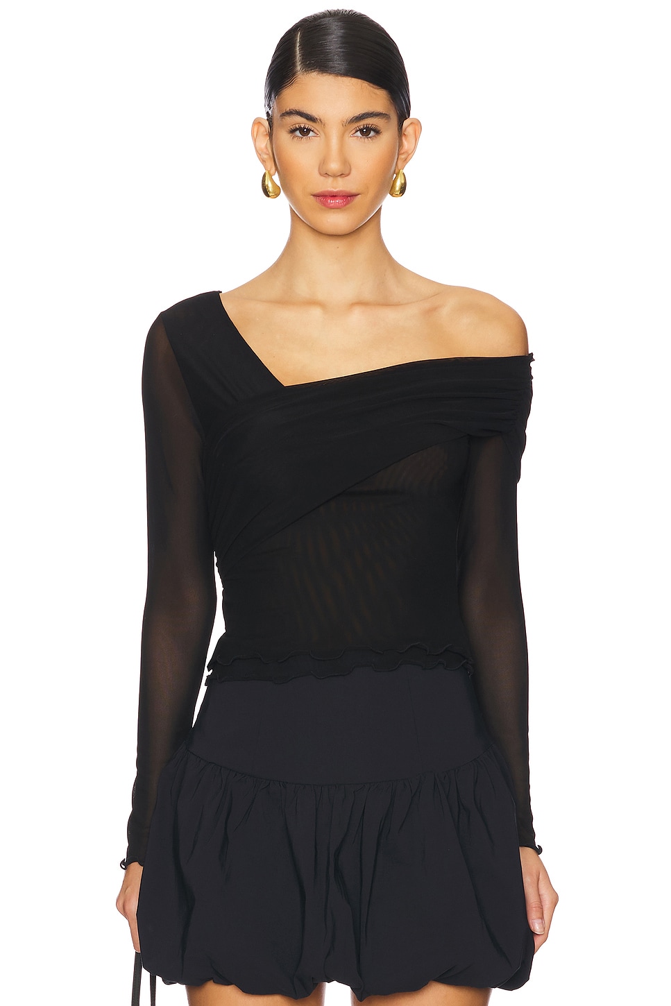Free People x REVOLVE Zoe Knit Top in Black | REVOLVE
