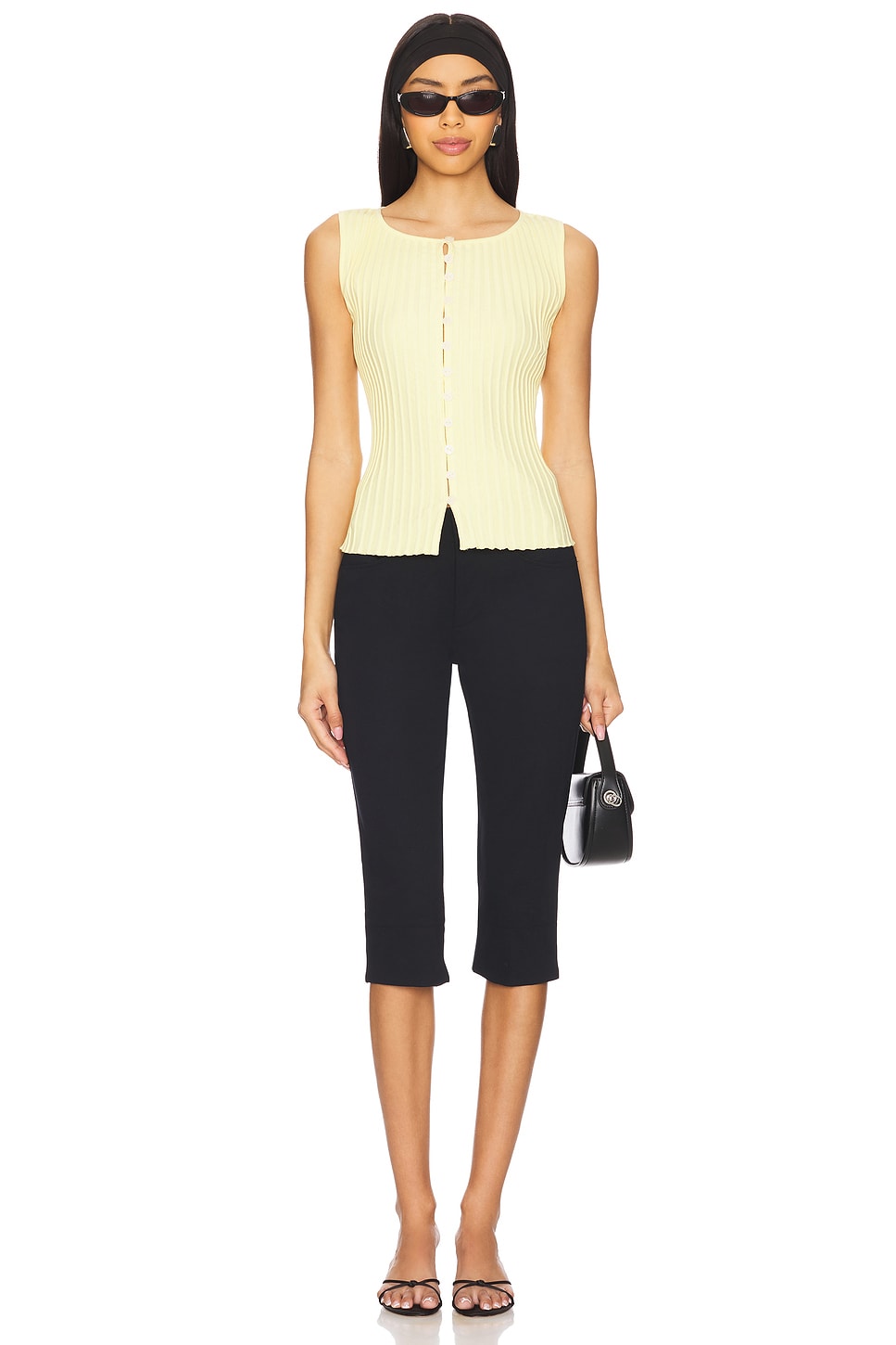 Tilly Vest in Banana Cream