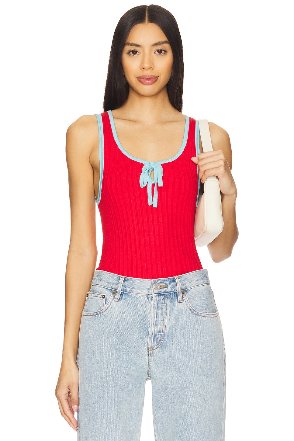 フリーピープル Free People All Star Sweater Tank レディース Sweaters Atlas Red Combo Free People All Star Sweater Tank in Atlas Red Combo | REVOLVE