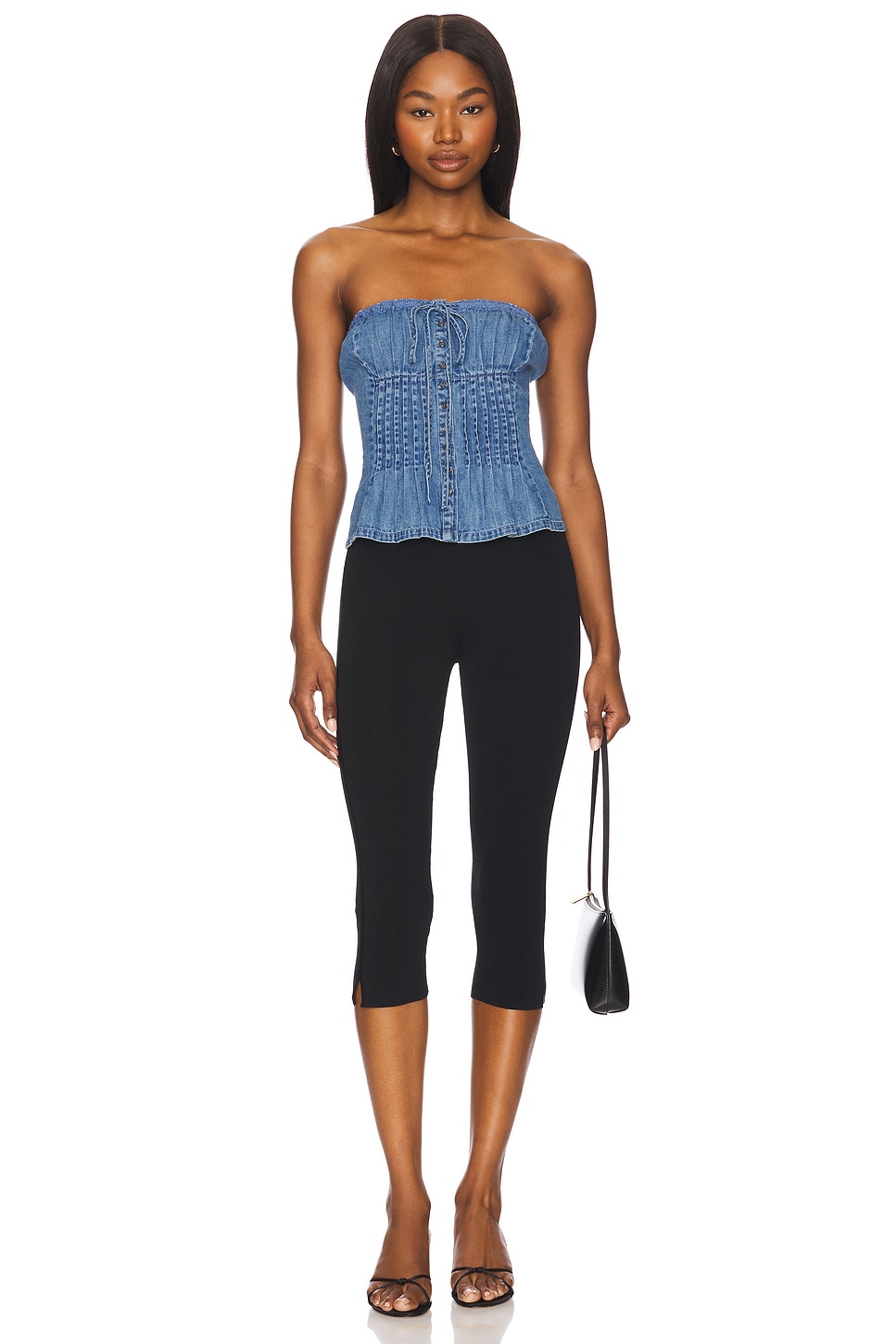 Free People Denim Wink Wink Tube Top in Medium Wash | REVOLVE