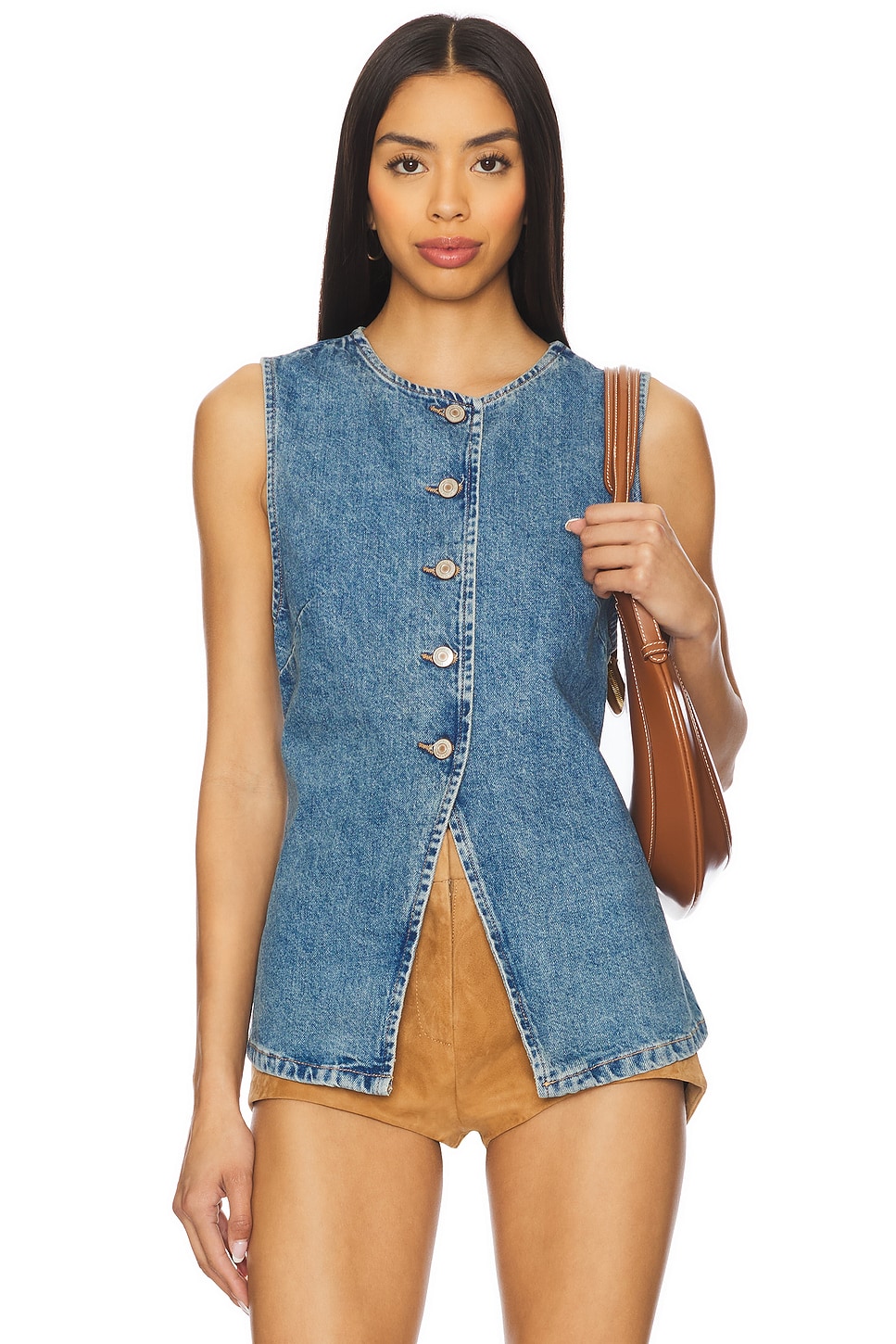 トップス Ameri WAVE BONDING FLARE VEST AIMEE VEST – tishstyle