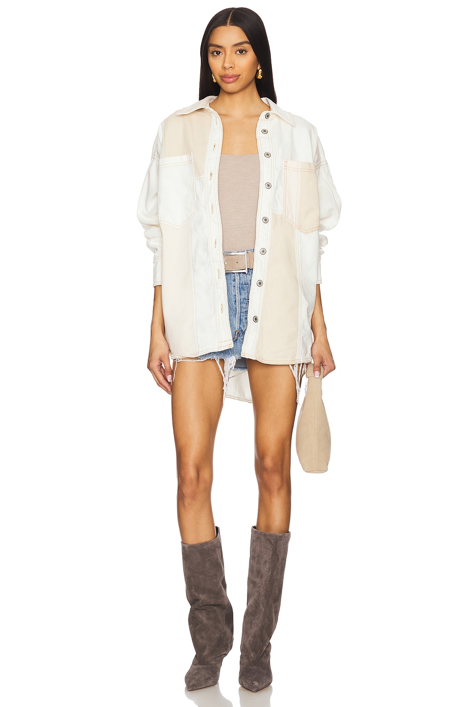 フリーピープル Free People Ivory マウンテン Roads Shirt レディース シャツ トップス Mixed We The Free Ivory Mountain Roads Shirt | Free People