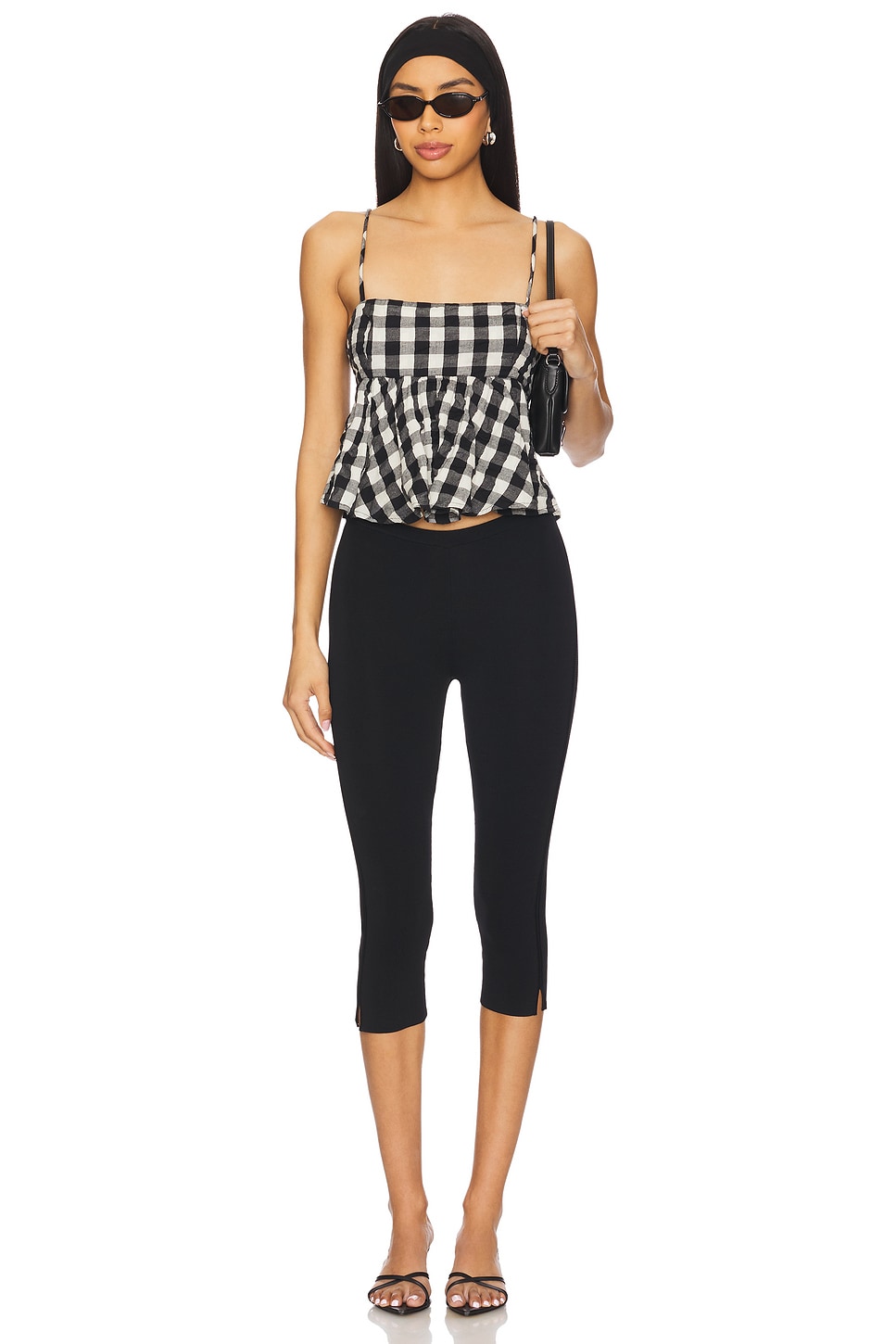 Free People Mia Plaid Tank in Black Combo | REVOLVE