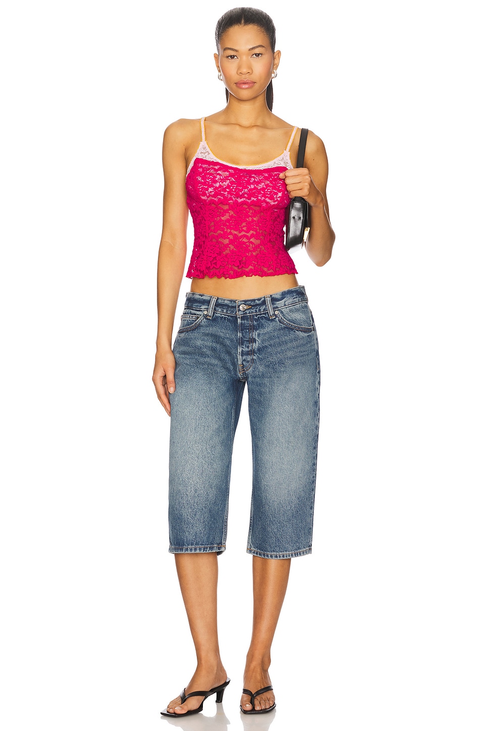 (取寄) フリーピープル レディース オール デイ レース カミ Free People women All Day Lace Cami Piping Hot Pink Free People All Day Lace Cami in Piping Hot Pink | REVOLVE