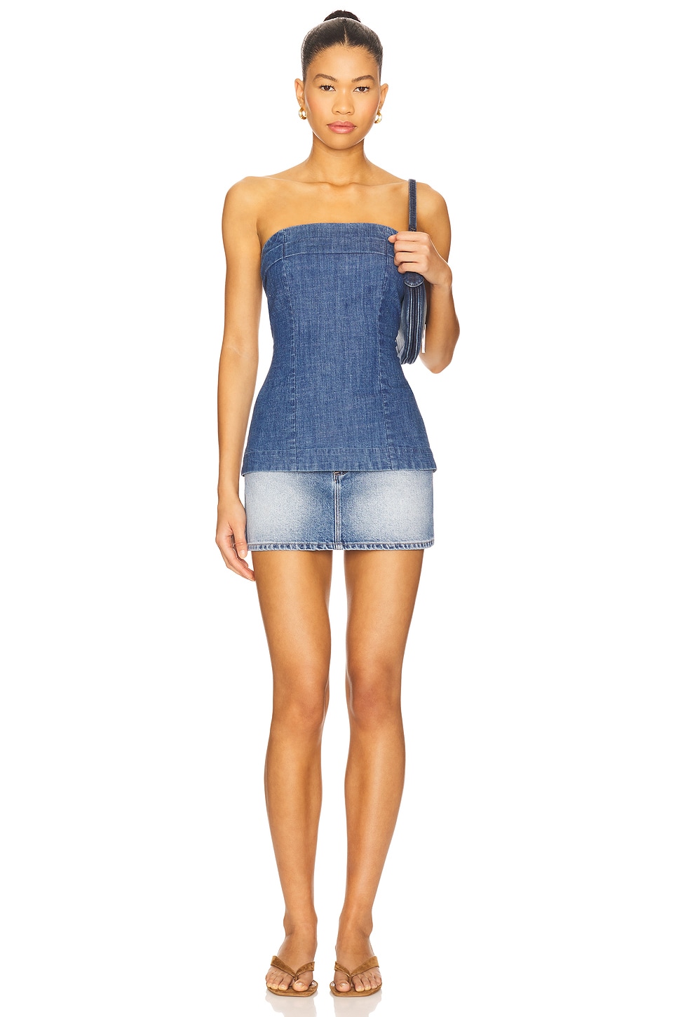 Lora Denim Tube Top