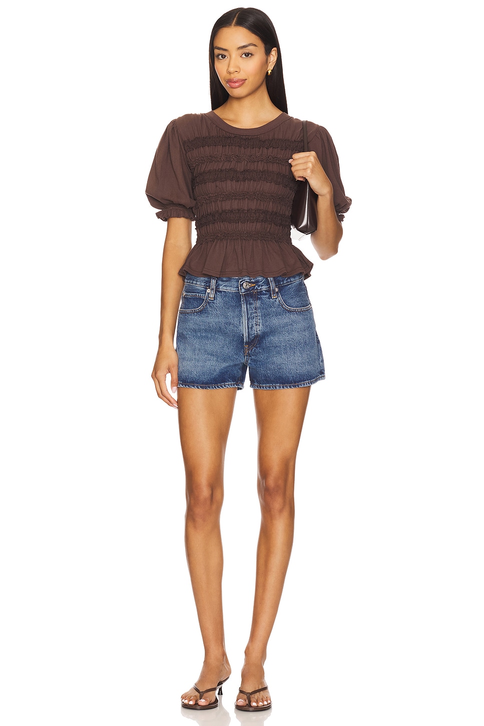 フリーピープル Free People マックスey ニット Top レディース シャツ トップス French Chocolate Free People MAXEY ニットトップ - French Chocolate | REVOLVE