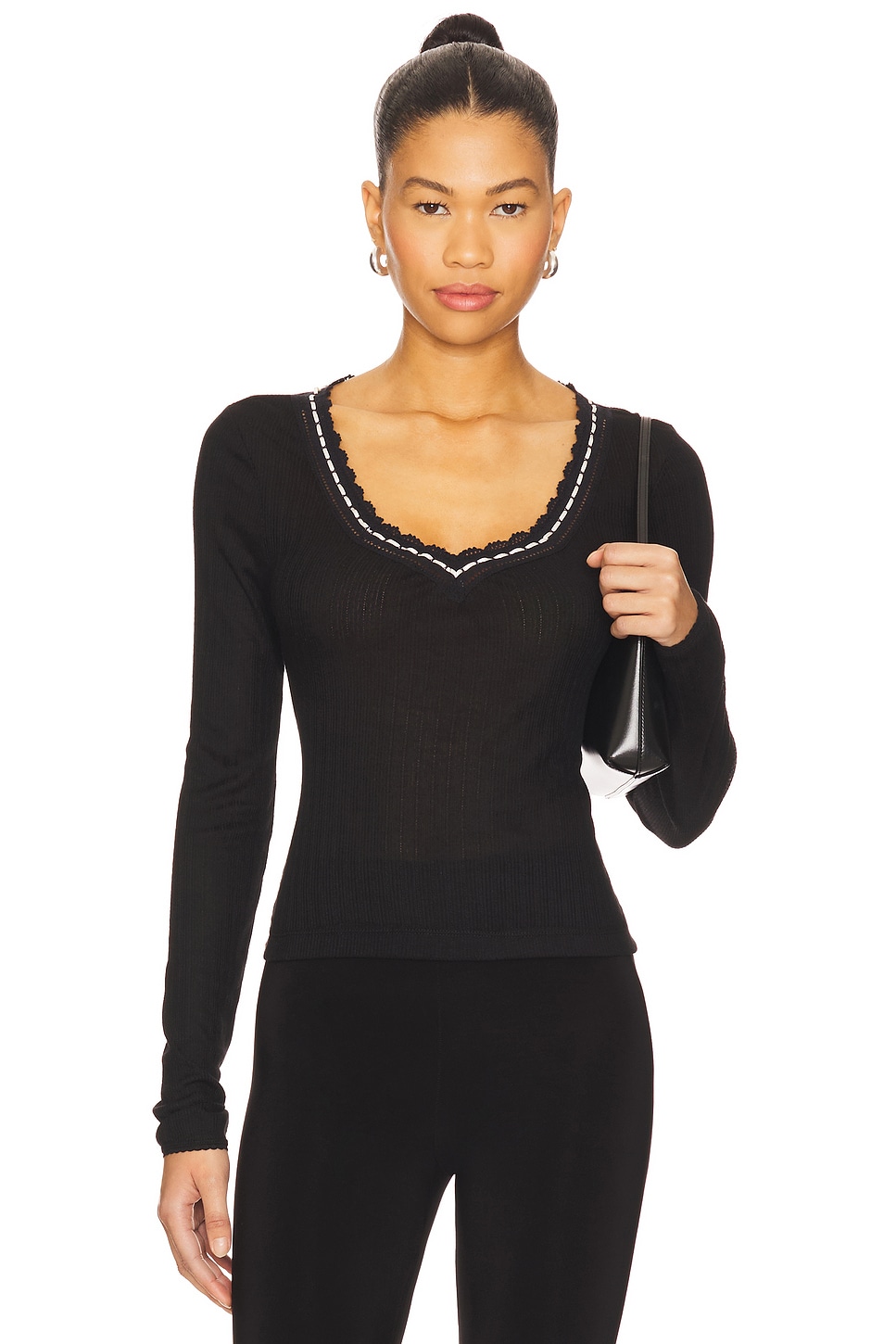 Free People ONLY YOU ロングスリーブトップ - Black | REVOLVE