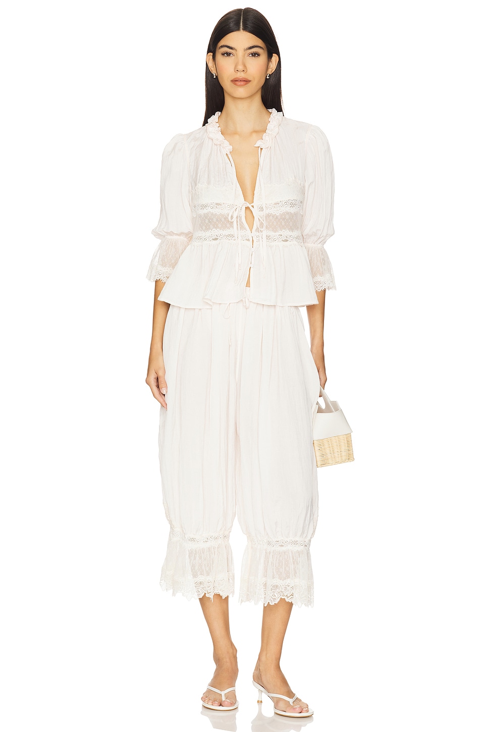 Free People x Intimately FP Forever Young Bed Jacket In White