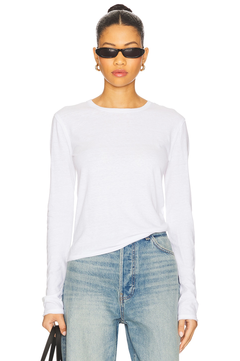 Free People x We The Free Nova Tee Long Sleeve In Ivory in Ivory