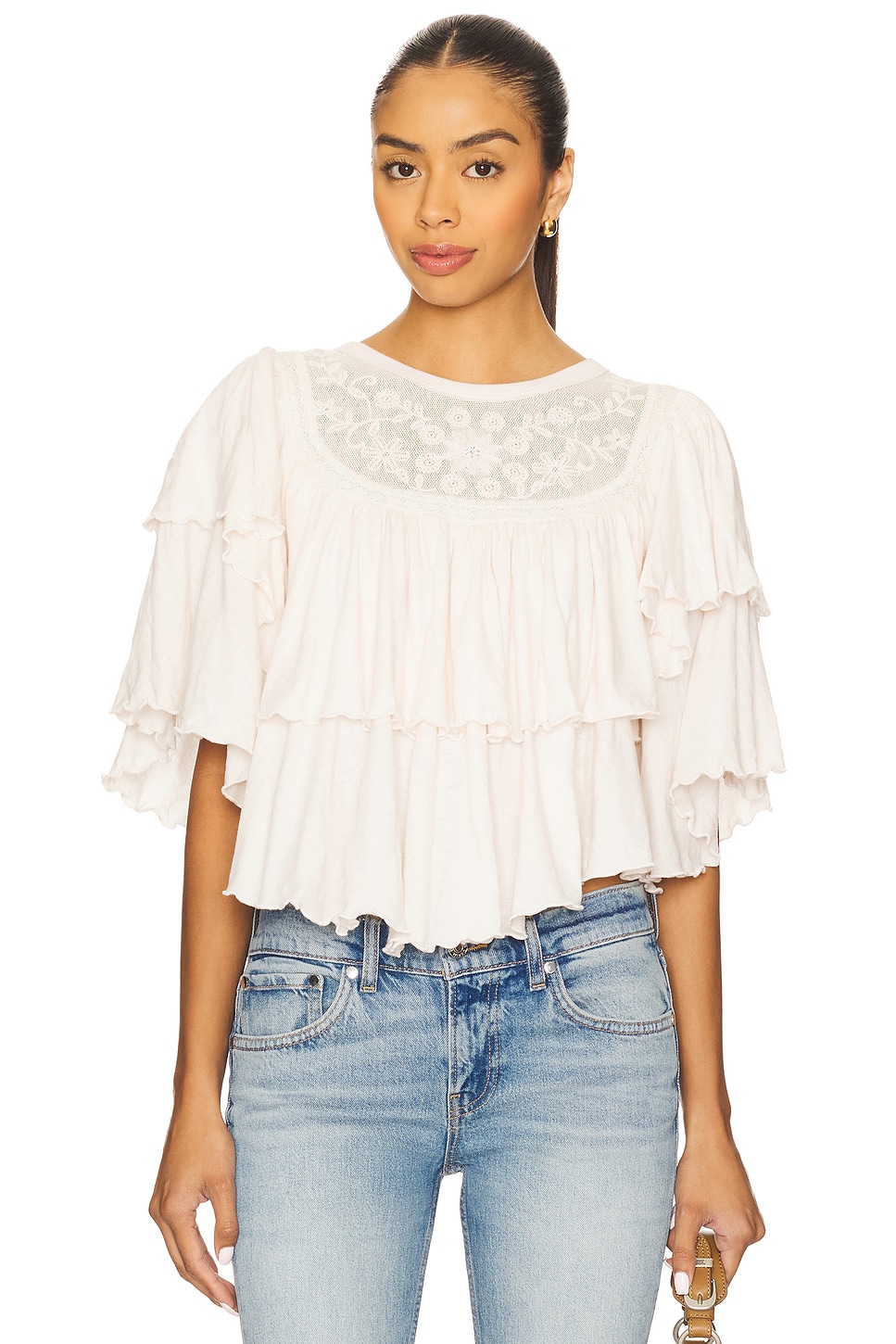 Free People Rose Party Tee in Sugar Swizzle | REVOLVE