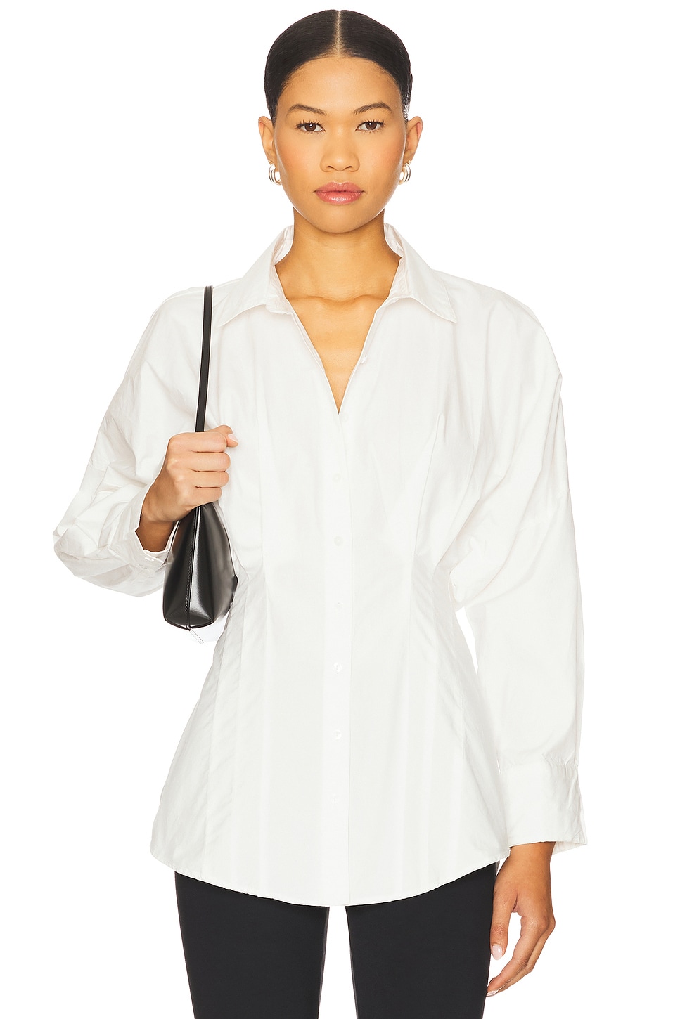 x REVOLVE x Revolve Carlie Shirt In Clean Ivory