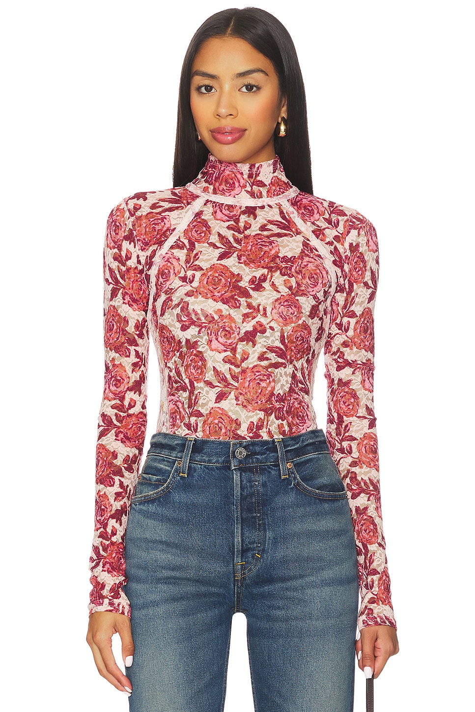 (取寄) フリーピープル レディース リリック ロング スリーブ Free People women Lyric Long Sleeve Pink Combo Free People Lyric Long Sleeve in Pink Combo | REVOLVE