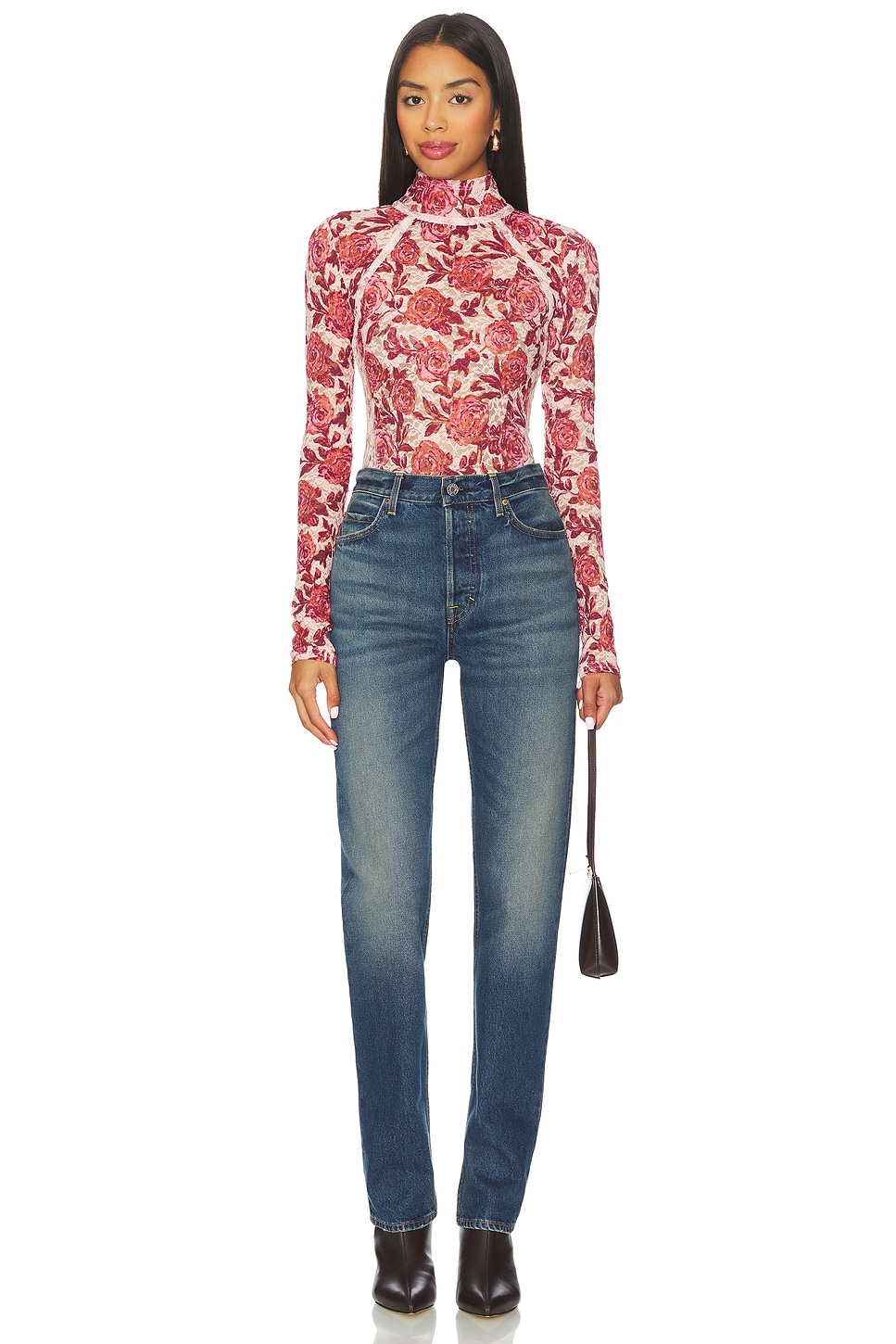 Free People Lyric Long Sleeve in Pink Combo | REVOLVE