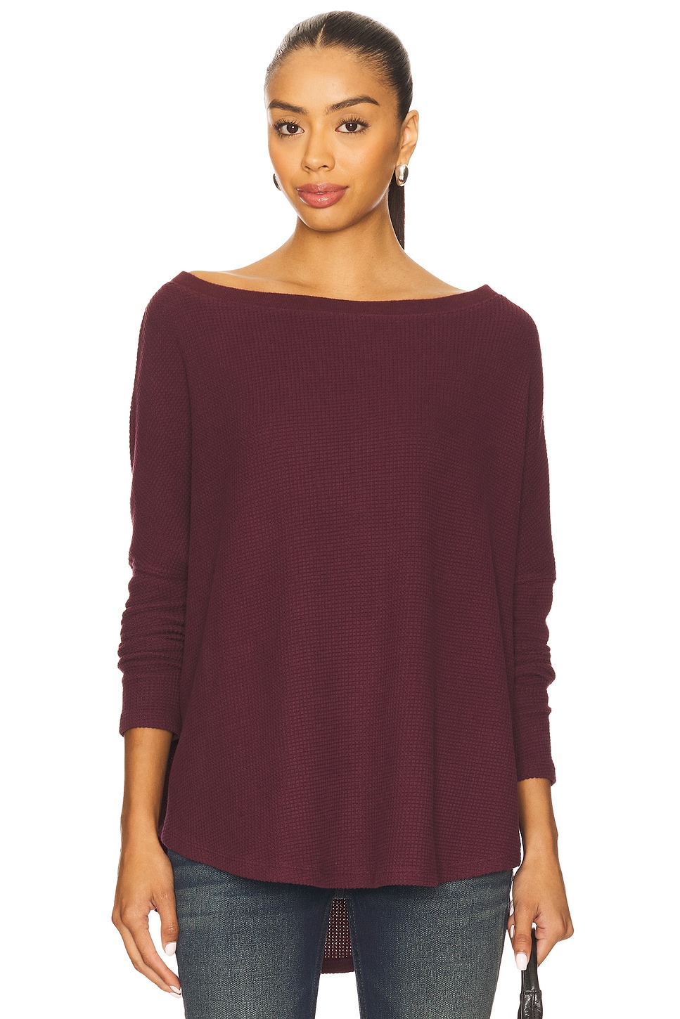 Free People x We The Free Latte Blues Thermal Solid In Chocolate